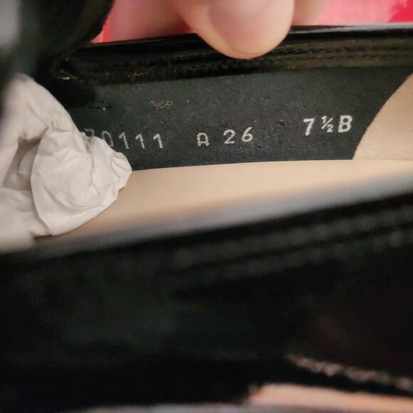 Salvatore Ferragamo Nero Nappy Calf Loafer Black Patent Leather 7.5B Narrow - Picture 12 of 12